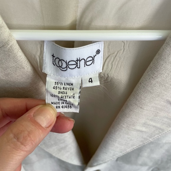 Linen Together duster jacket with belt - Picture 2 of 4